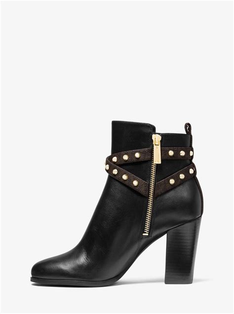 michael kors preston studded leather ankle boot reviews|MICHAEL Michael Kors Preston Studded Leather .